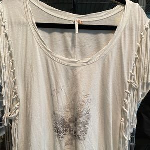 Free people fringe t-shirt